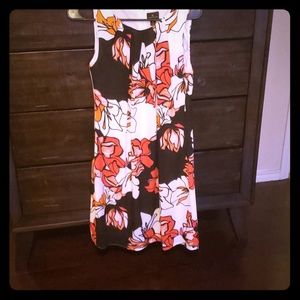 Orange Floral Dress